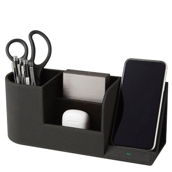 New NWT Realspace Desk Organizer w/Wireless Charger & Antimicrobial Treatment - Picture 1 of 10